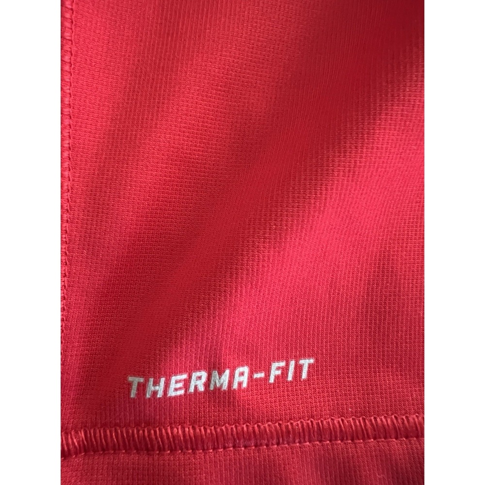 Nike KO Therma-fit Mock Quarter Zip Pullover Fleece Mens Small Red Black Swoosh - Picture 8 of 8